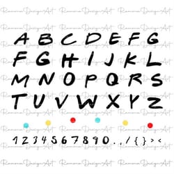 friends font, ttf friends font, friends digital fonts, instant download svg, png