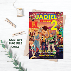 personalized file toy story birthday invitation | two infinity and beyond birthday invitation | toy story | png file