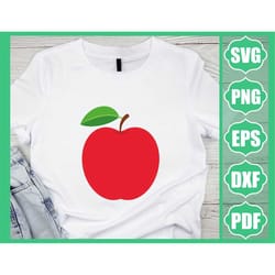 apple svg, teacher clipart svg, school silhouette cut files, apple cricut, back to school, fruit svg, dxf, eps, digital