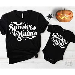 halloween family matching shirt bundle svg, png, halloween family svg, spooky mama svg, spooky mini svg, mama mini match