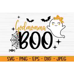 godmomma boo svg, halloween svg, ghost svg, godmother svg, dxf, png, eps, jpeg, cut file, cricut, silhouette, print, ins