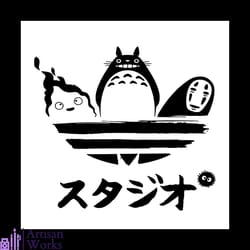 aididas logo anime characters svg, trending svg, my neighbor totoro svg