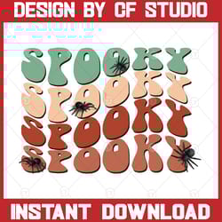 retro halloween png, groovy spooky sublimation, cute ghost, spooky season, halloween shirt png design, transfer, retro