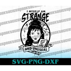 Lydia SVG, Beetle juice SVG, Strange and Unusual svg, halloween SVG, spooky png, horror svg, digital download