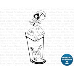 haunted mansion tightrope lady svg, haunted mansion ride svg, haunted mansion sublimation, svg files for cricut and silh