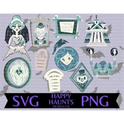 haunted mansion svg, easy cut file for cricut, layered by colour