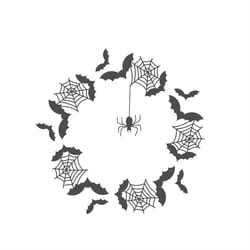 halloween monogram frame bat bat spiders and web spider cobweb - svg download file - plotter file - crafting -