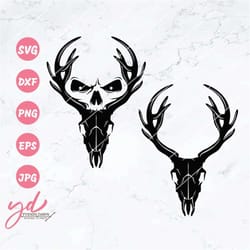 deer skull svg | hunting svg | deer head skull | skull animal svg | deer antler svg | deer hunting svg | outdoor hunting