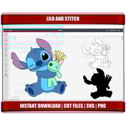 lilo and stitch svg, instant download, lilo and stitch for cricut svg, digital birthday party svg png, lilo and stitch c