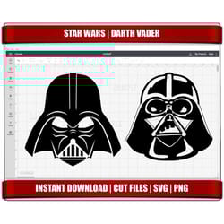 darth vader svg, star wars svg, star wars darth vader png clipart, instant download, cricut cut file, silhouette cut fil