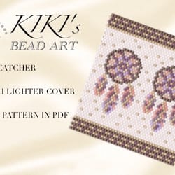 lighter cover pattern peyote pattern, bead pattern for bic maxi lighter cover dreamcatcher peyote beading pattern in pdf