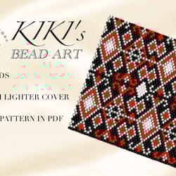 lighter cover pattern peyote pattern, bead pattern for bic maxi lighter cover diamonds peyote beading pattern in pdf