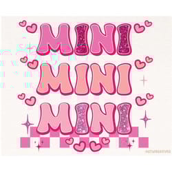 valentines day mini pink glitter png-mini kids cute valentines sublimation designs-digital download-shirt designs-happy