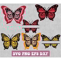 butterfly svg, layered butterfly svg, butterflies, bundle butterfly svg, butterfly clipart png cricut cut file digital d
