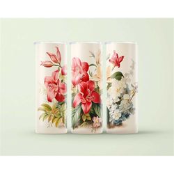 Floral tumbler wrap, flower 3d tumbler wrap, flowers picture tumbler wrap, coffee tumbler, sublimation tumbler designs,