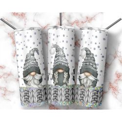 20 oz Tumbler Wrap - Winter Gnomes Sublimation Design Digital Download - Christmas Tumbler Wrap
