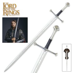 anduril sword of the king | official lord of the rings replica by lavish knives | 40 stainless steel aragorn sword