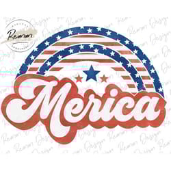 retro merica png, vintage merica png, print file for sublimation, 4th of july png, patriotic png, merica rainbow, retro