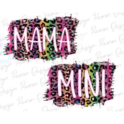 mama mini leopard, sublimation design, mama mini png, instant download, leopard print mama design, leopard print, animal