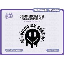 doing my best svg, png, cut file, silhouette, cricut svg, clip art vector