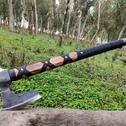 handmade forged axe, ragnar viking axe, personalized hatchet, viking hatchet ,bearded axe, battle axe, scandivian axe.