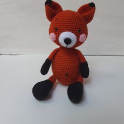 hand crochet funny little fox stuffed toys animals plush toys knit gift