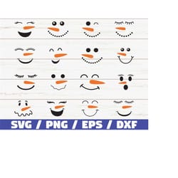 snowman faces svg / snowman svg / christmas svg / winter / cricut / printable / cut file / decal / vector