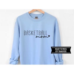 basketball mom dtf transfers, ready to press, t-shirt transfers, heat transfer, direct to film, sports transfers simple