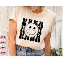 retro nana shirt png svg, aesthetic nana shirt png svg, boho nana, nana png, cool nanas club svg, gift for nana