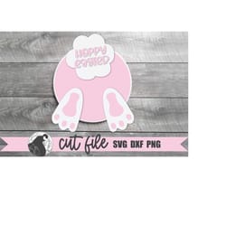 bunny bum svg, bunny butt svg, easter bunny svg, glowforge file, bunny sublimation, hoppy easter cut file, cricut files,
