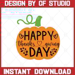 happy thanksgiving day svg, thanksgiving pumpkin svg, thanksgiving, fall svg, fall clipart, thanksgiving cut file