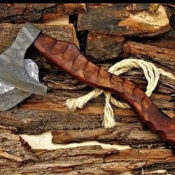 custom forged hand made axe