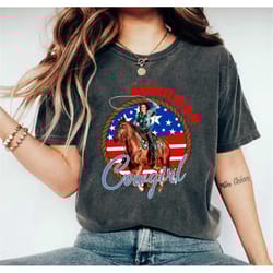 groovy american cowgirl shirt, western fourth of july shirt, vintage independence day shirt, howdy cowgirl shirt, countr