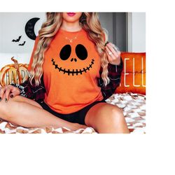 Jack O Lantern Pumpkin Face Shirt, Scary Pumpkin Face Shirt, Halloween Shirt, Halloween Gifts, Pumpkin Season Party Outf
