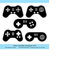 game controller svg, game controller monogram svg, game svg, video gamer svg, video game svg, gaming svg, gamer svg, dxf