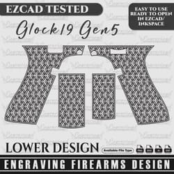 engraving firearms design glock19 gen5 lower part