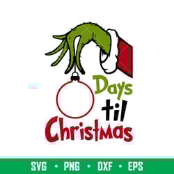 days til christmas, days til christmas svg, merry christmas svg, christmas countdown svg,png,dxf,eps file