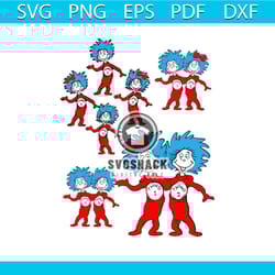 thing 1 thing 2 bundle svg, dr seuss svg, seuss svg, dr seuss gifts, dr seuss shirt, cat in the hat svg, thing 1 thing 2