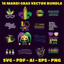 Mardi Gras Bundle, Mardi Gras Vector Files, Mardi Gras Sublimation Files, Sublimation Mardi Gras
