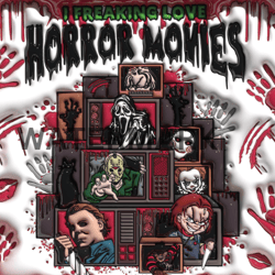 inflated halloween skinny tumbler design, 3d horror killers 20 oz skinny tumbler design sublimation template, scary