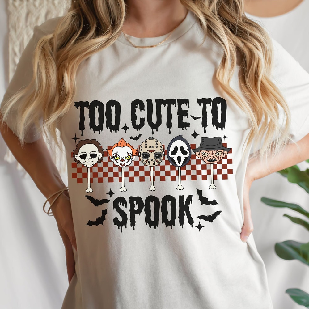 Too Cute To spook Png, Horror Halloween sublimation, Horror png, Halloween png, scary movie png, jason, scream, michael myers, retro png - 1.jpg