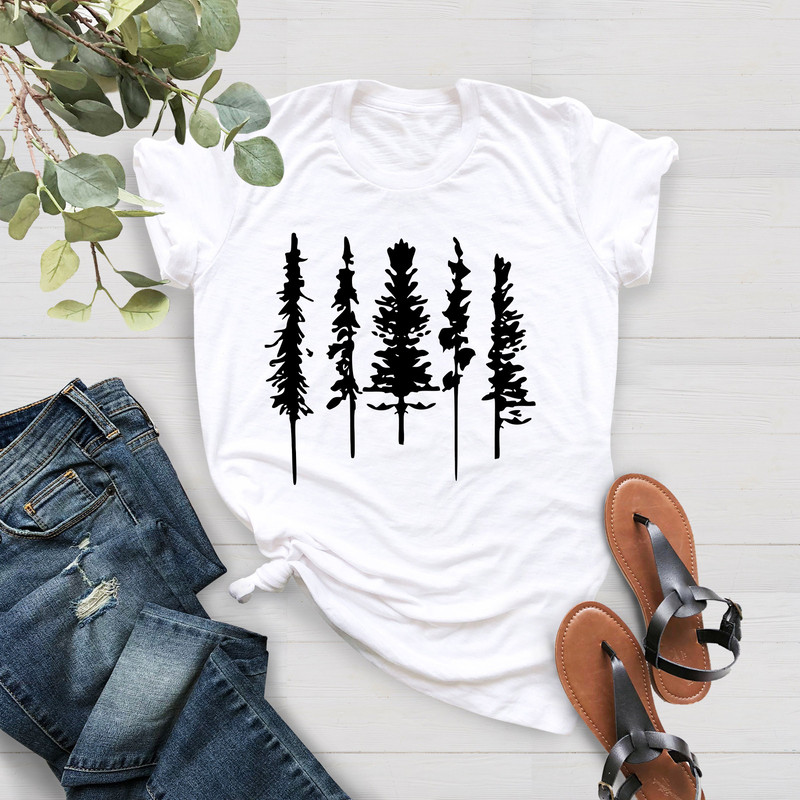 Pine Tree Shirt, Pine Tree Forest Shirt, Trees T-shirt, Camping Shirt, Nature Lover Gift Tee, Hiking Shirt, Mountains Shirt, Adventure Shirt - 4.jpg