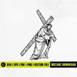 crucifix svg | jesus christ svg | cross svg | religious christian faith worship catholic | son of god svg | cricut cutti