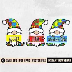 autism svg | autism awareness svg | puzzle pieces svg | accept love understand svg | peace love understand svg | autism