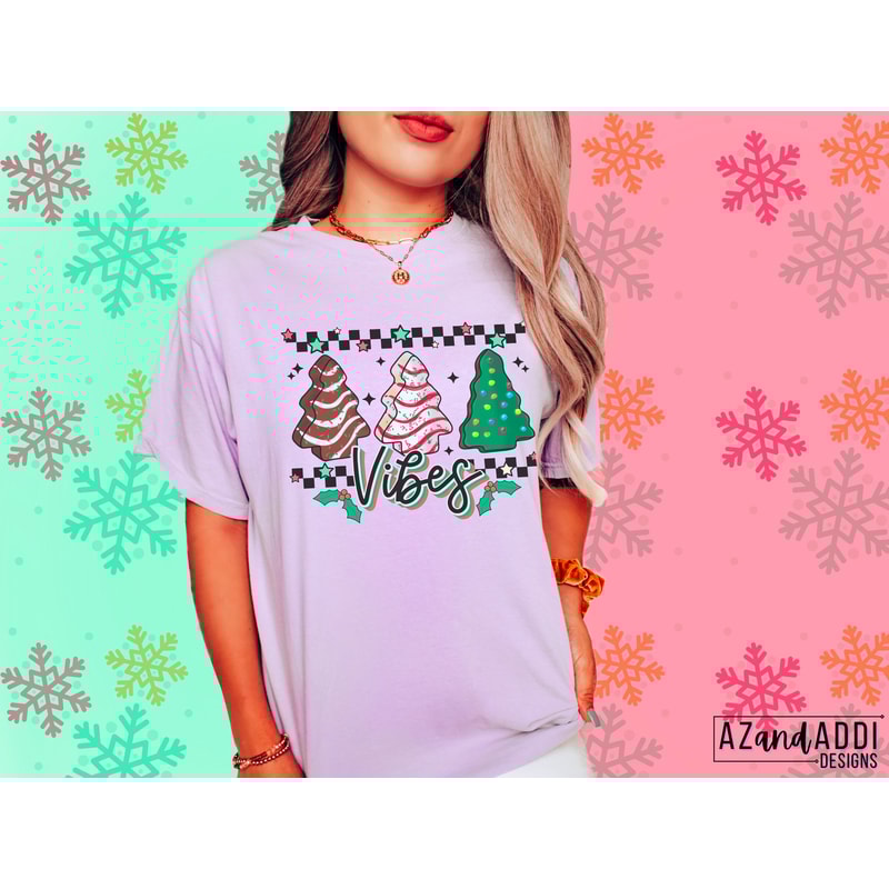 Little Debbie Christmas tree cake png, retro Christmas png, Christmas sublimation, Christmas vibes, checkered Christmas png, tis the season - 2.jpg