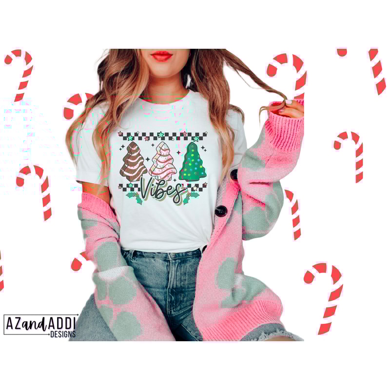 Little Debbie Christmas tree cake png, retro Christmas png, Christmas sublimation, Christmas vibes, checkered Christmas png, tis the season - 3.jpg