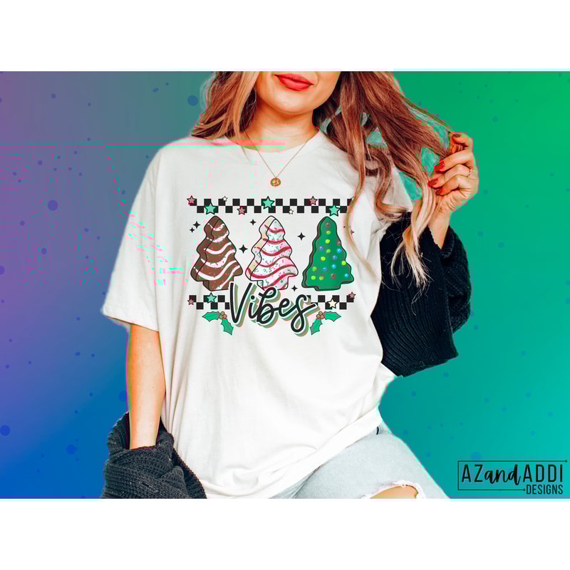 Little Debbie Christmas tree cake png, retro Christmas png, Christmas sublimation, Christmas vibes, checkered Christmas png, tis the season - 4.jpg