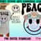 Retro tie dye smiley face png, smiley face sublimation design, peace sign smiley face, hippie smiley face, retro groovy, digital download - 1.jpg