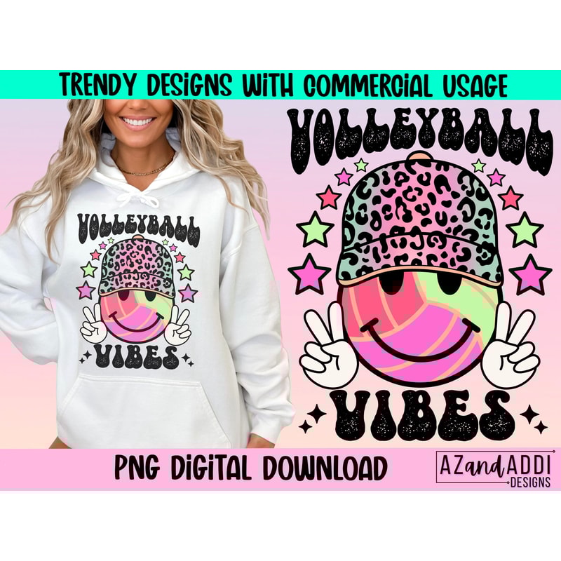 Retro volleyball png, volleyball vibes png, retro volleyball sublimation design, volleyball smiley face, volleyball mom png, digital trendy - 1.jpg