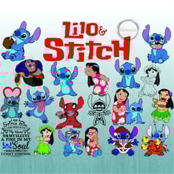stitch svg bundle, lilo stitch clipart digital download svg png hawaii, stitch disneysvg cut files for cricut or silhoue